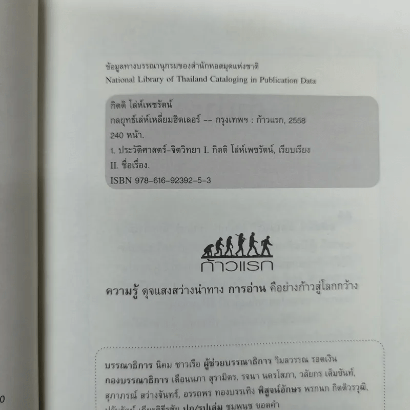 กลยุทธ์เล่ห์เหลี่ยมฮิตเลอร์ - กิตติ โล่ห์เพชรัตน์