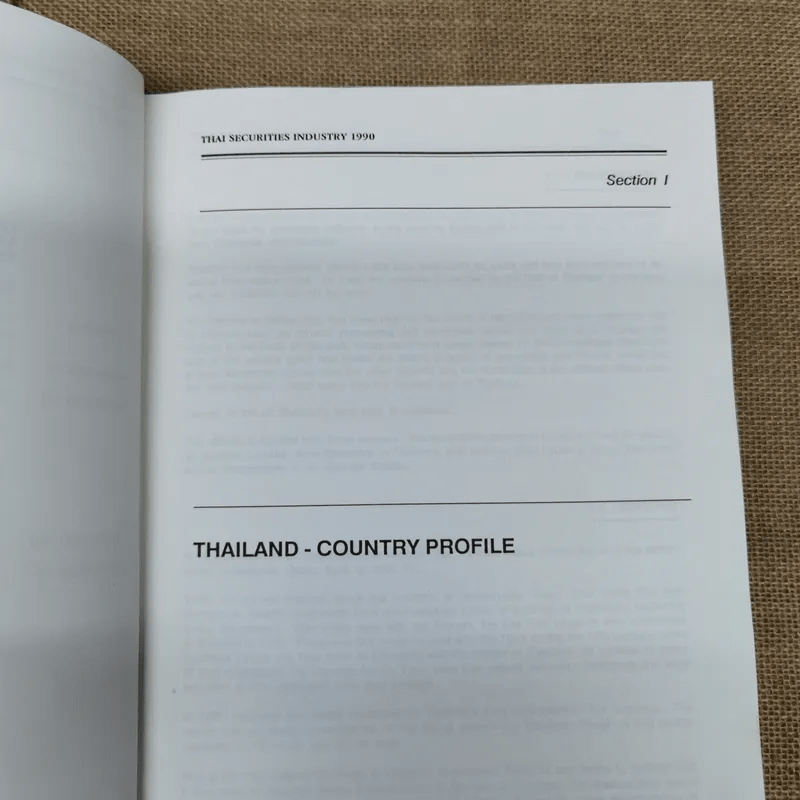 Thai Securities Industry 1990