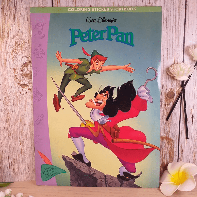 Peter Pan Coloring Sticker Storybook