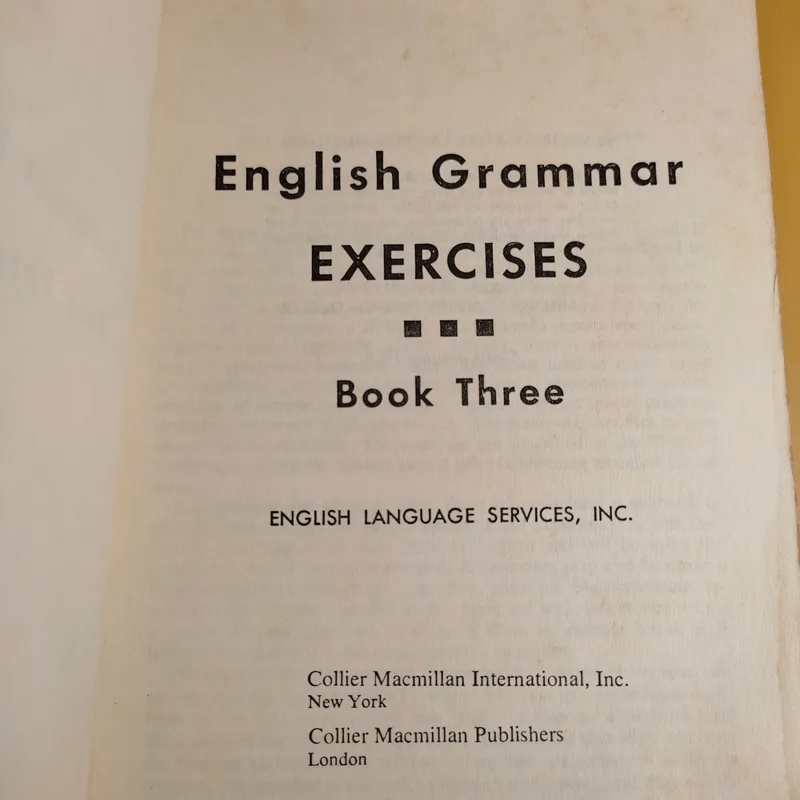 English Grammar Exercises 3 - Collier Macmillan