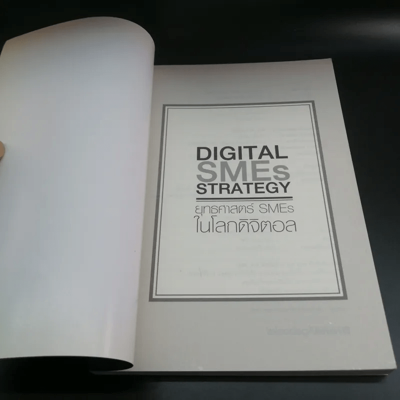 Digital SME Strategy ยุทธศาสตร์ SMEs ในโลกดิจิตอล - สรรค์ชัย เตียวประเสริฐกุล