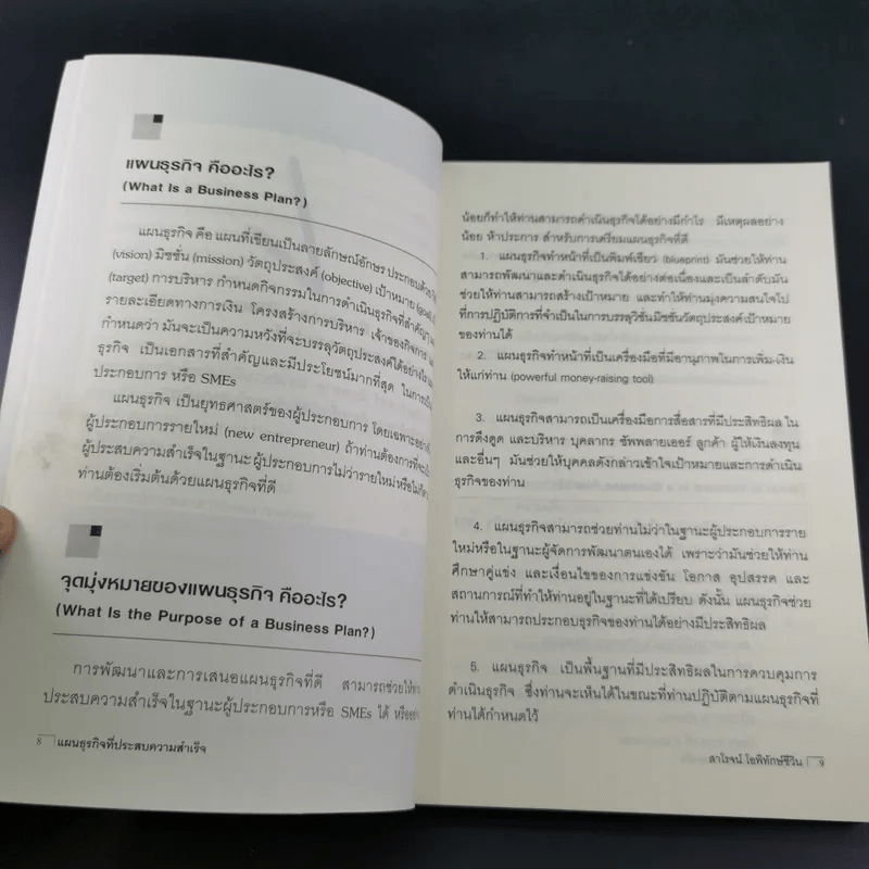 แผนธุรกิจที่ประสบความสำเร็จ - สาโรจน์ โอพิทักษ์ชีวิน