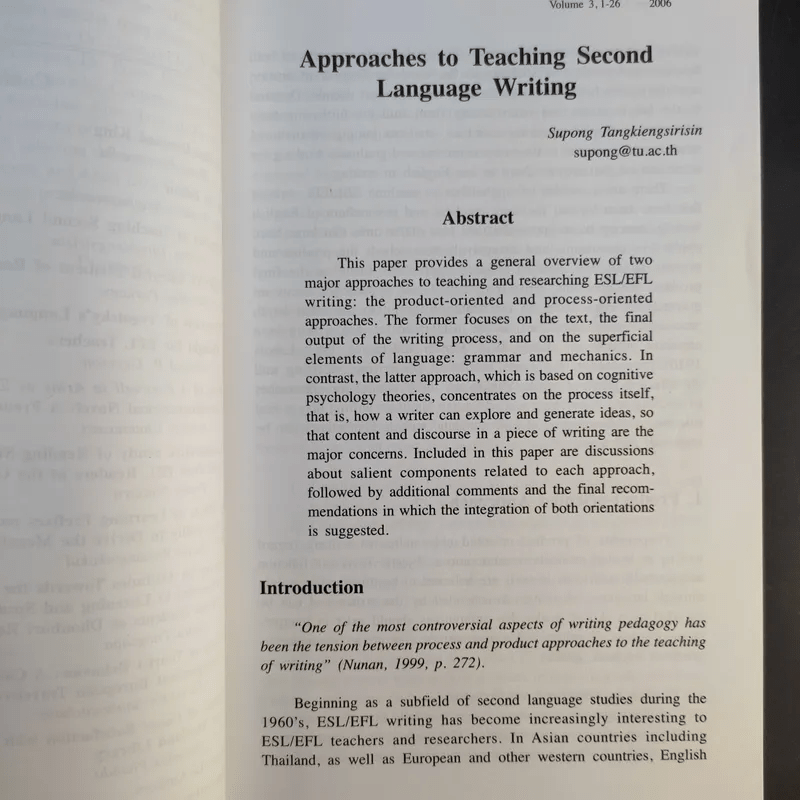 Language Institute Journal Volume 3 2006 Thammasat University December 2006