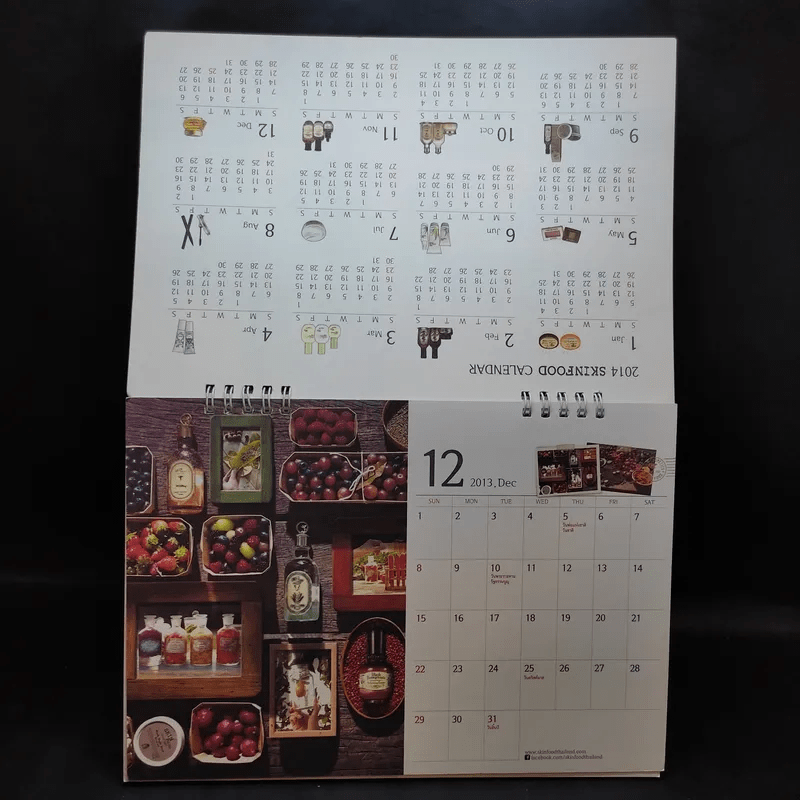 ปฏิทินตั้งโต๊ะ Skinfood Calendar 2014