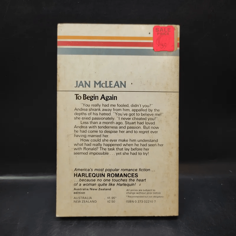 To Begin Again - Jan McLean