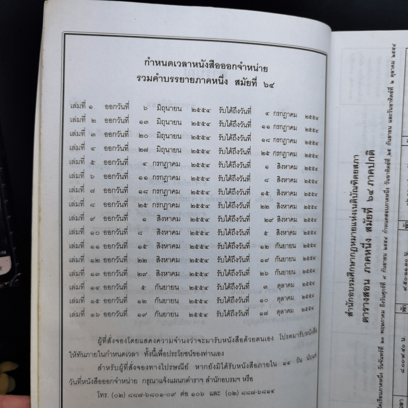 รวมคำบรรยาย ภาคหนึ่ง สมัยที่ 64 ปีการศึกษา 2554 เล่มที่ 1-16