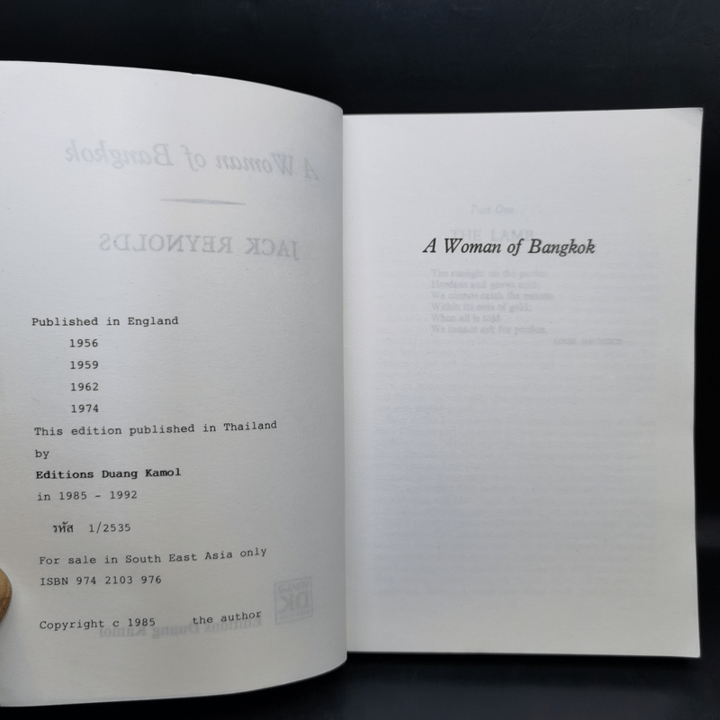 A Woman of Bangkok - Jack Reynolds