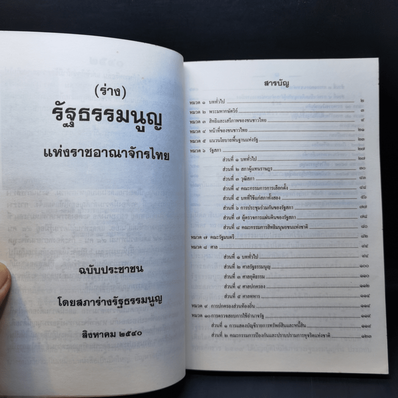 (ร่าง) รัฐธรรมนูญ แห่งราชอาณาจักรไทย ฉบับประชาชน ส.ค. 2540