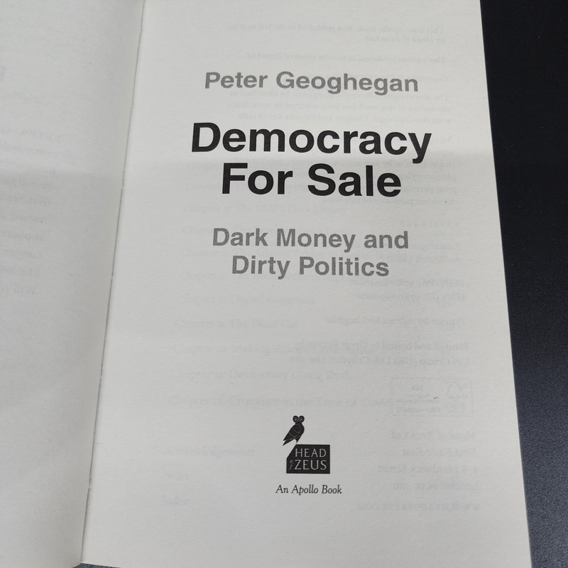 Democracy for Sale - Peter Geoghegan