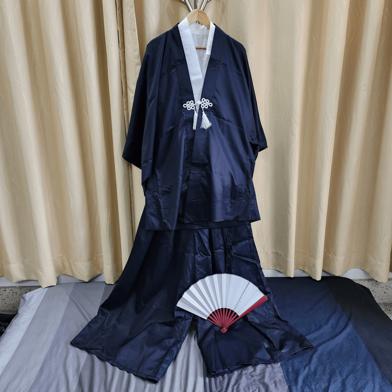 ชุดฮากะมะเซ็ทใหญ่ พร้อมเสื้อคลุมฮาโอริ ชุดซามูไร
