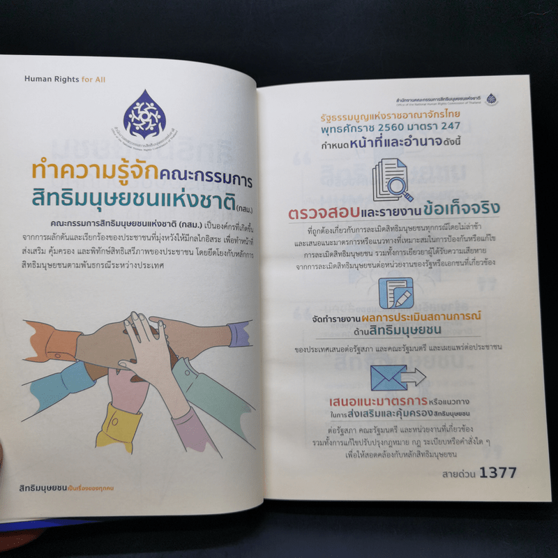 สมุดบันทึก Human Rights for All สิทธิมนุษยชนเป็นเรื่องของทุกคน