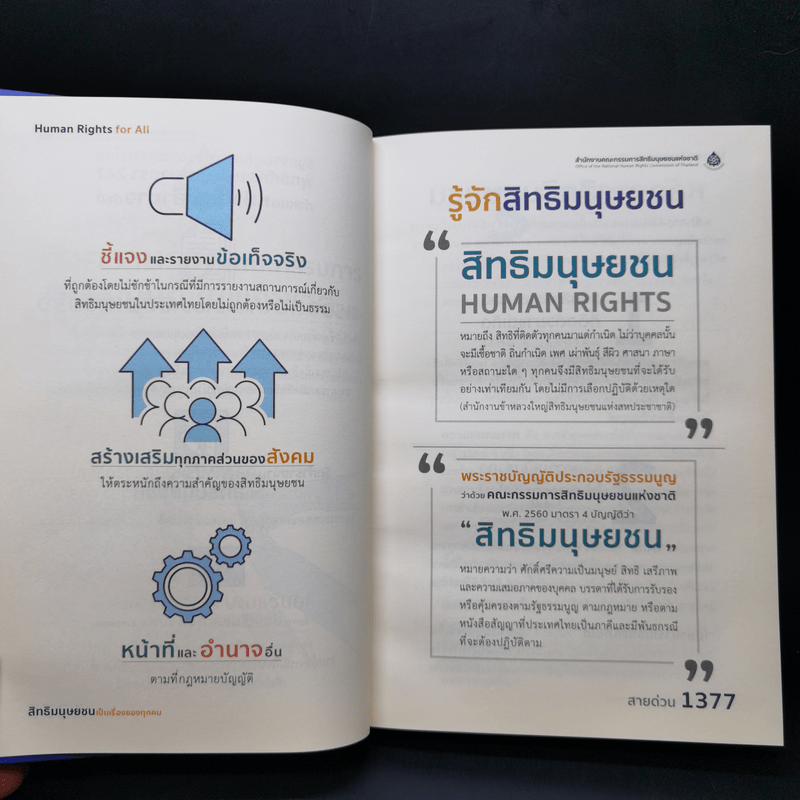 สมุดบันทึก Human Rights for All สิทธิมนุษยชนเป็นเรื่องของทุกคน