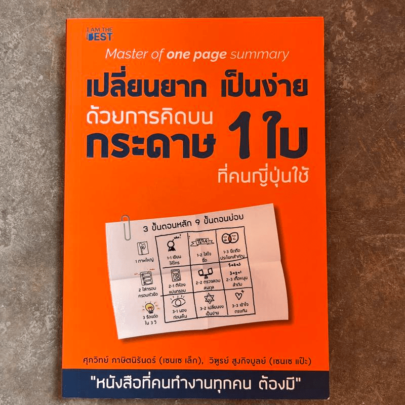 เปลี่ยนยากเป็นง่าย ด้วยการคิดบนกระดาษ 1 ใบ ที่คนญี่ปุ่นใช้ - ศุภวิทย์ ภาษิตนิรันดร์,วุฑูรย์ สูงกิจบูล