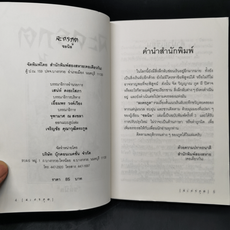 ละครภูต รวมเรื่องสั้นระทึกขวัญ - ชลนิล