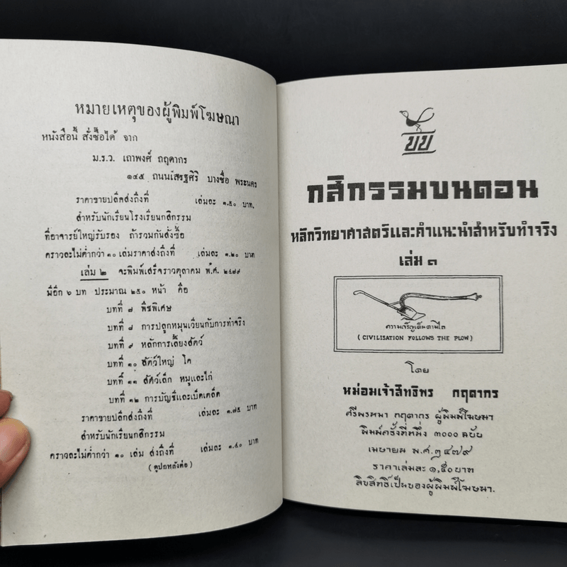 กสิกรรมบนดอน หลักวิทยาศาสตร์และคำแนะนำสำหรับทำจริง เล่ม 1 - หม่อมเจ้าสิทธิพร กฤดากร