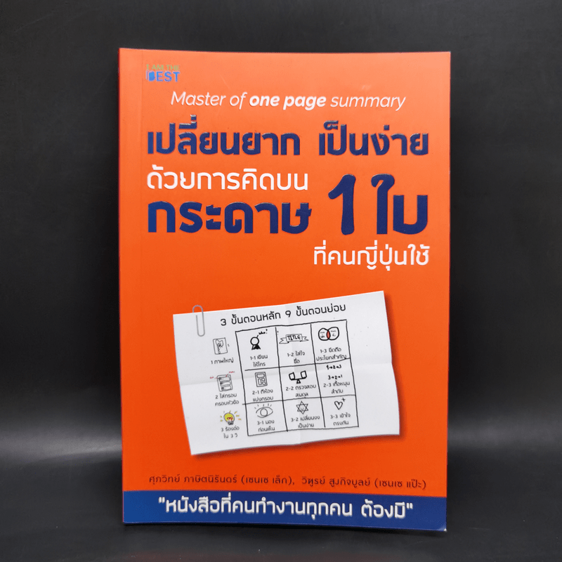 เปลี่ยนยากเป็นง่าย ด้วยการคิดบนกระดาษ 1 ใบ ที่คนญี่ปุ่นใช้ - ศุภวิทย์ ภาษิตนิรันดร์,วุฑูรย์ สูงกิจบูล