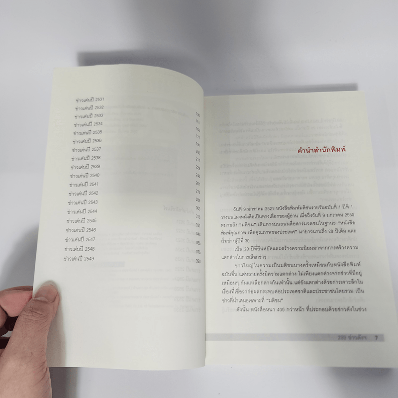 289 ข่าวดัง 3 ทศวรรษหนังสือพิมพ์มติชน พ.ศ.2521-2549