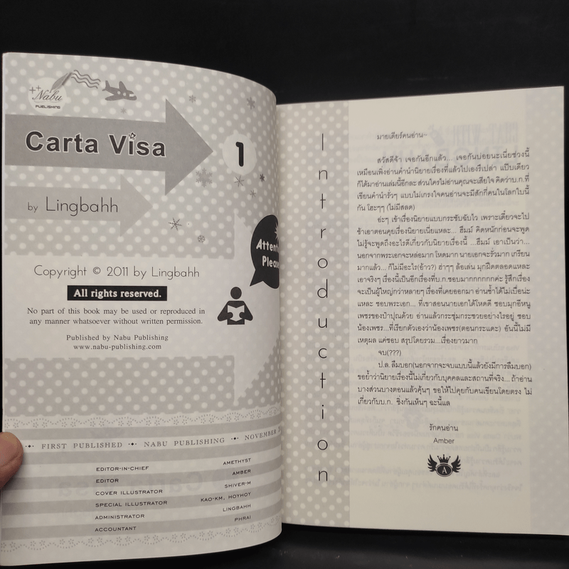 นิยายวาย Carta Visa 2 เล่มจบ - Lingbahh