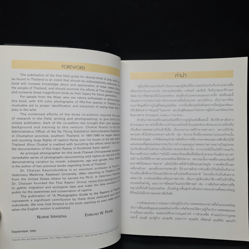 คู่มือเหยี่ยวและนกอินทรี A Photographic Guide to the Raptors of Thailand