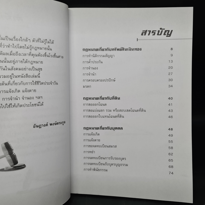 กฎหมายควรรู้ในชีวิตประจำวัน - อัษฎางค์ พงษ์ตระกูล