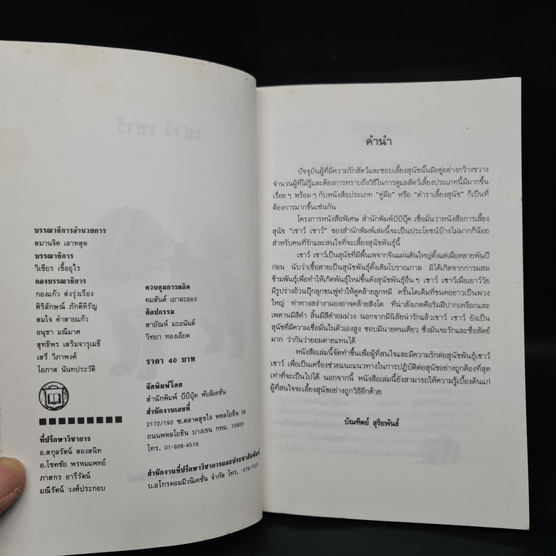 คู่มือการเลี้ยงสุนัข เชาว์ เชาว์ - บัณฑิตย์ สุริยพันธ์