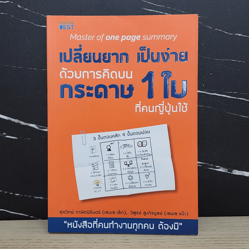 เปลี่ยนยากเป็นง่าย ด้วยการคิดบนกระดาษ 1 ใบ ที่คนญี่ปุ่นใช้ - ศุภวิทย์ ภาษิตนิรันดร์,วุฑูรย์ สูงกิจบูล