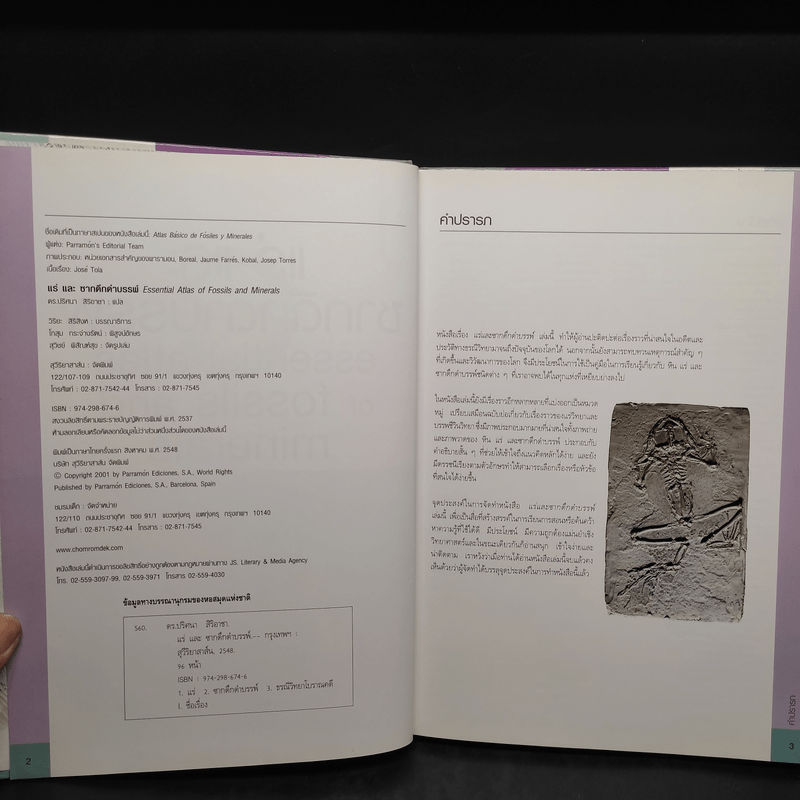 แร่ และซากดึกดำบรรพ์ Essential Atlas of Fossils and Minerals