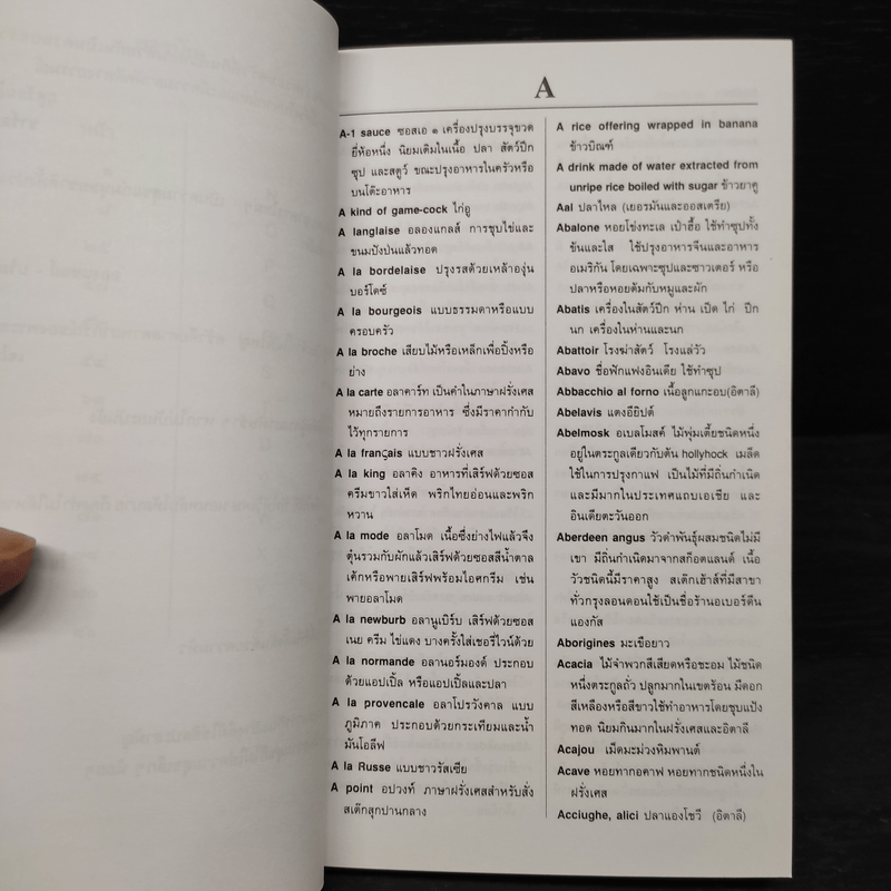 พจนานุกรมหัวป่าก์และปลายจวัก อังกฤษ-ไทย Dictionary of Foods & Cuisine English-Thai - นพพร สุวรรณพานิช