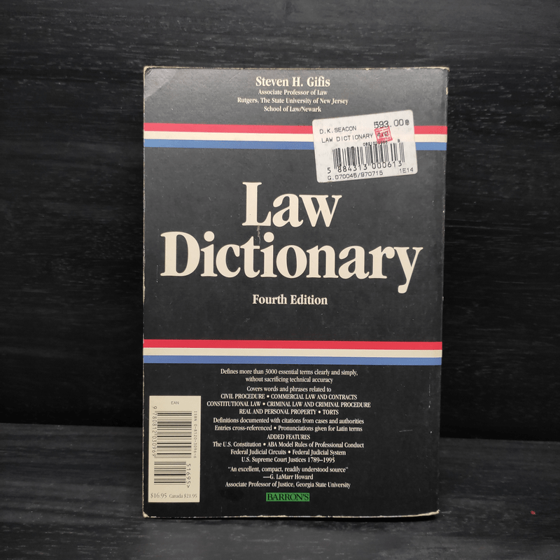 Law Dictionary - Steven H. Gifis