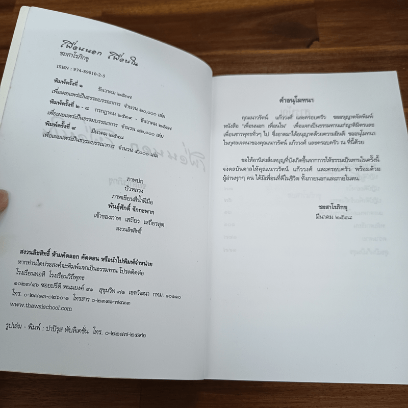 เพื่อนนอก เพื่อนใน - ชยสาโรภิกขุ