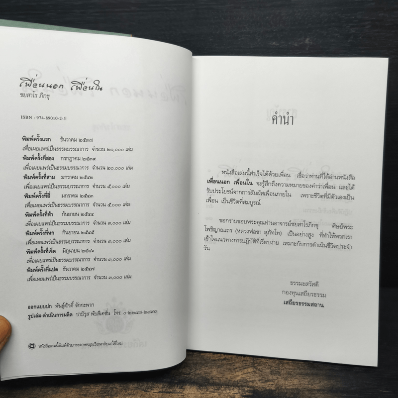 เพื่อนนอก เพื่อนใน - ชยสาโรภิกขุ