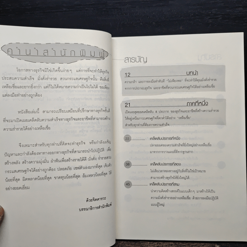 ธุรกิจเหลือเชื่อ รวยแบบสวนกระแส! - รจนา นากาชิม่า