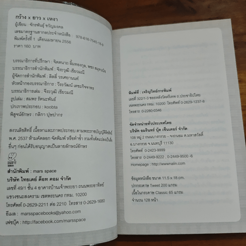 กว้างxยาวxเหงา - จักรพันธุ์ ขวัญมงคล