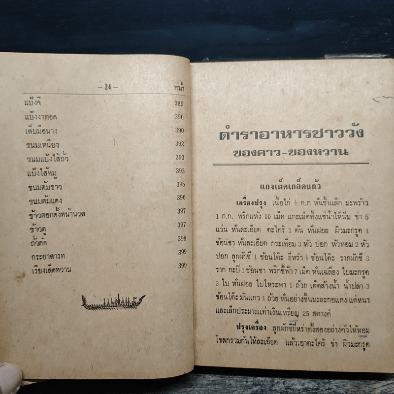 ตำราอาหารชาววัง - หม่อมเจ้าหญิงจันทร์เจริญ รัชนี