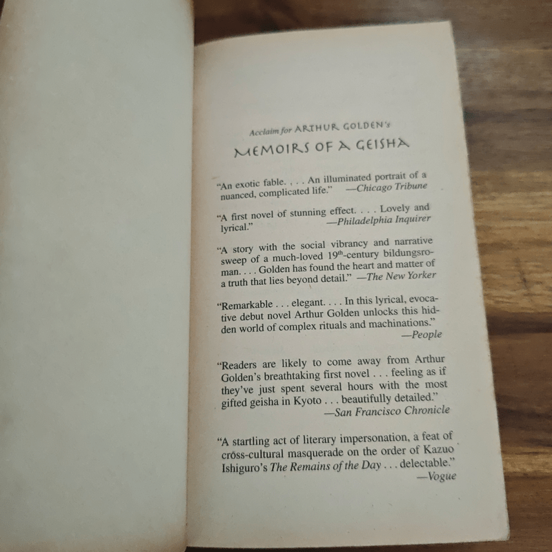 Memoirs of a Geisha - Arthur Golden