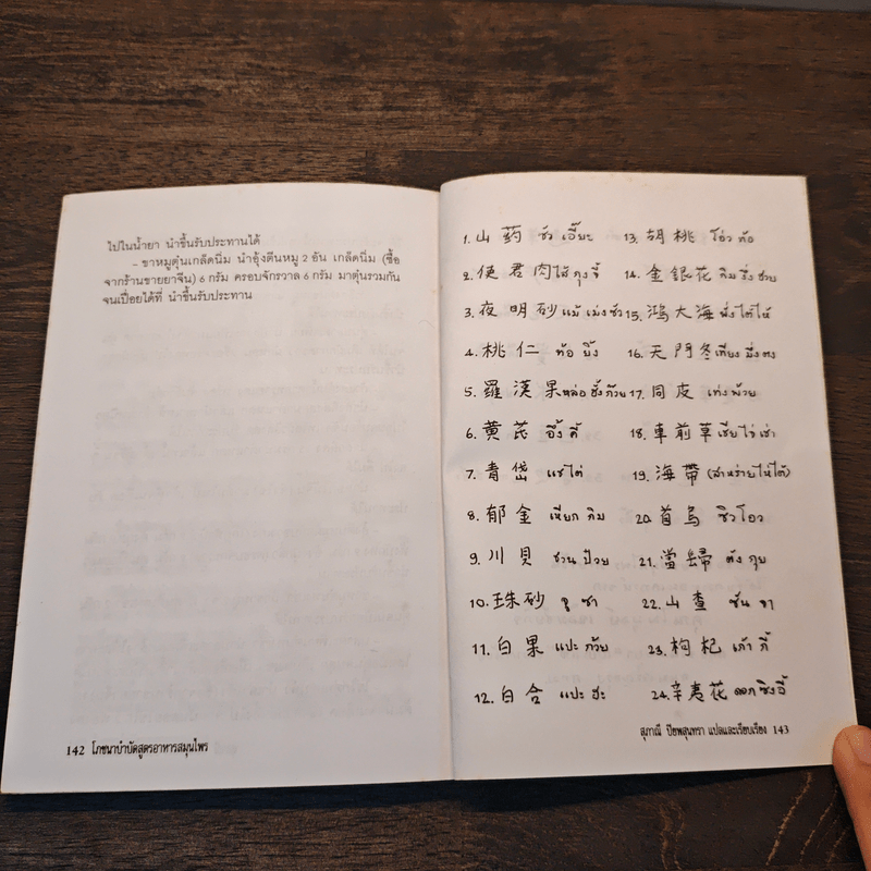 โภชนาบำบัดสูตร อาหารสมุนไพร ตำรับของคณะแพทย์แผนโบราณแห่งประเทศจีน - สุภาณี ปิยพสุนทรา