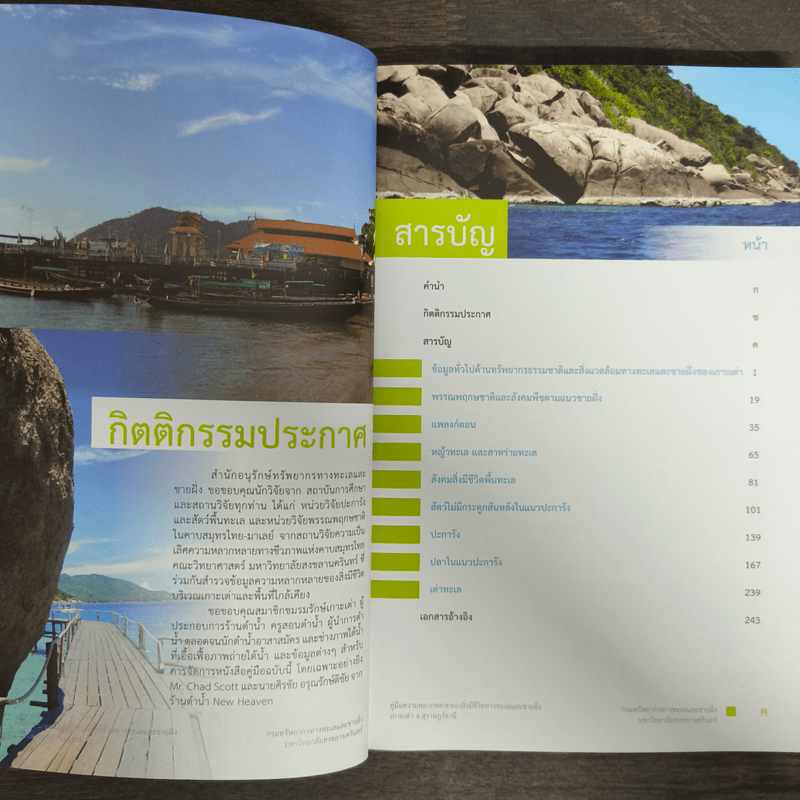 เกาะเต่า คู่มือความหลากหลายของสิ่งมีชีวิตทางทะเลและชายฝั่ง จ.สุราษฎร์ธานี