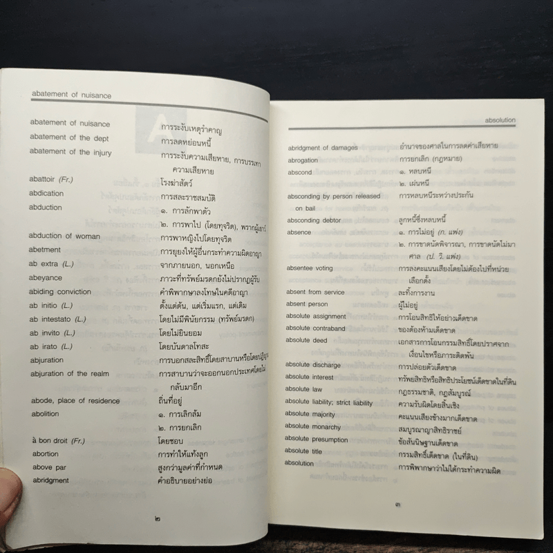 ศัพท์นิติศาสตร์ อังกฤษ-ไทย ไทย-อังกฤษ ฉบับราชบัณฑิตยสถาน