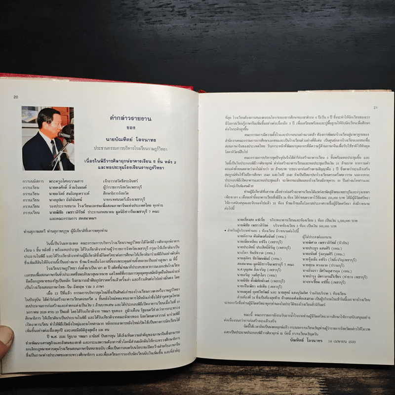 หนังสืออนุสรณ์โรงเรียนราษฎร์วิทยา