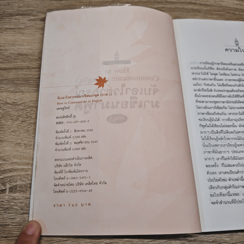 จับเอาไวยากรณ์มาเขียนมาพูด How to Communicate in English - เศรษฐวิทย์