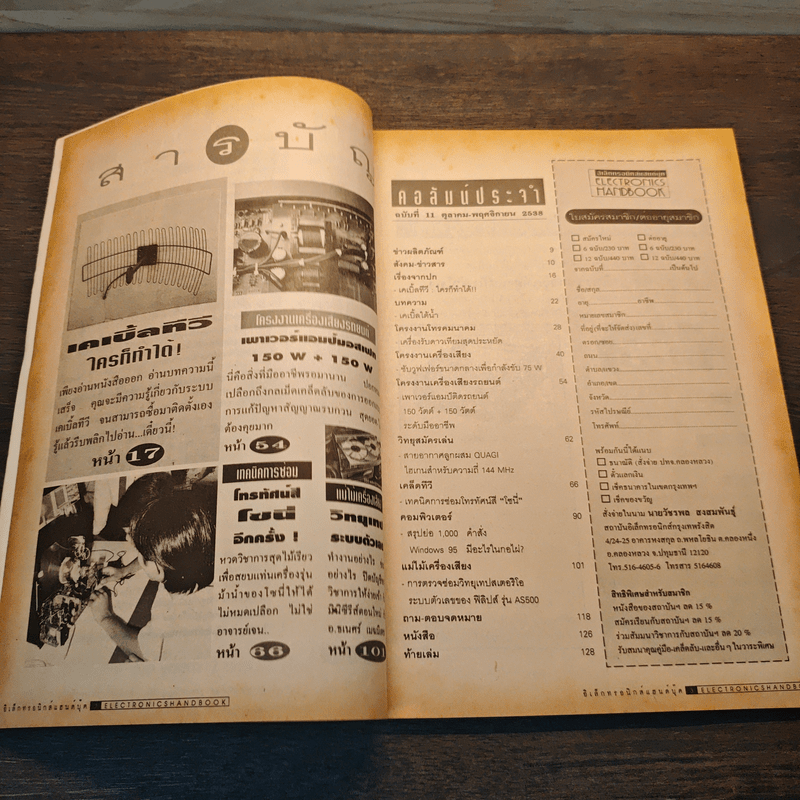 Electronics Handbook อิเล็กทรอนิกส์แฮนด์บุ๊ค ฉบับที่ 11 พ.ย.-ธ.ค.2538