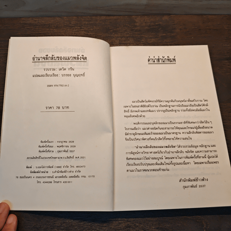 อำนาจลึกลับของแมวพลังจิต