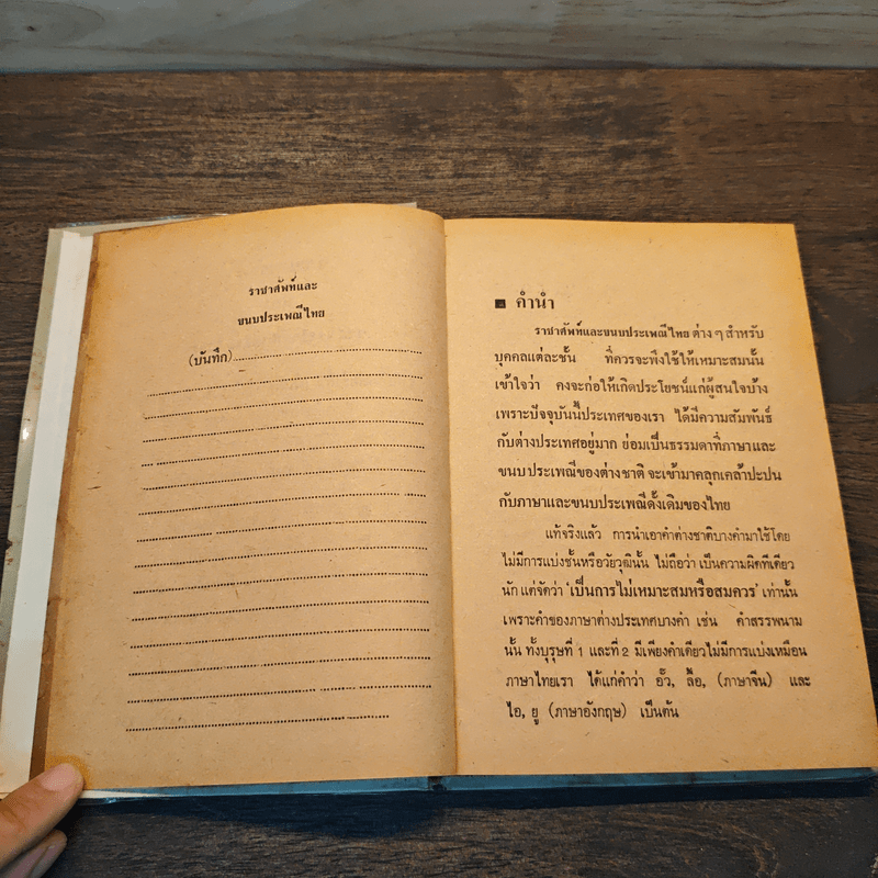 ราชาศัพท์และขนบประเพณีไทย