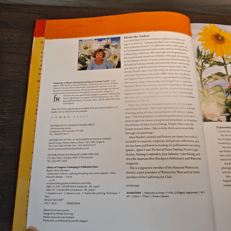 Watercolor in Bloom: Painting the Spring and Summer Garden - Mary Backer