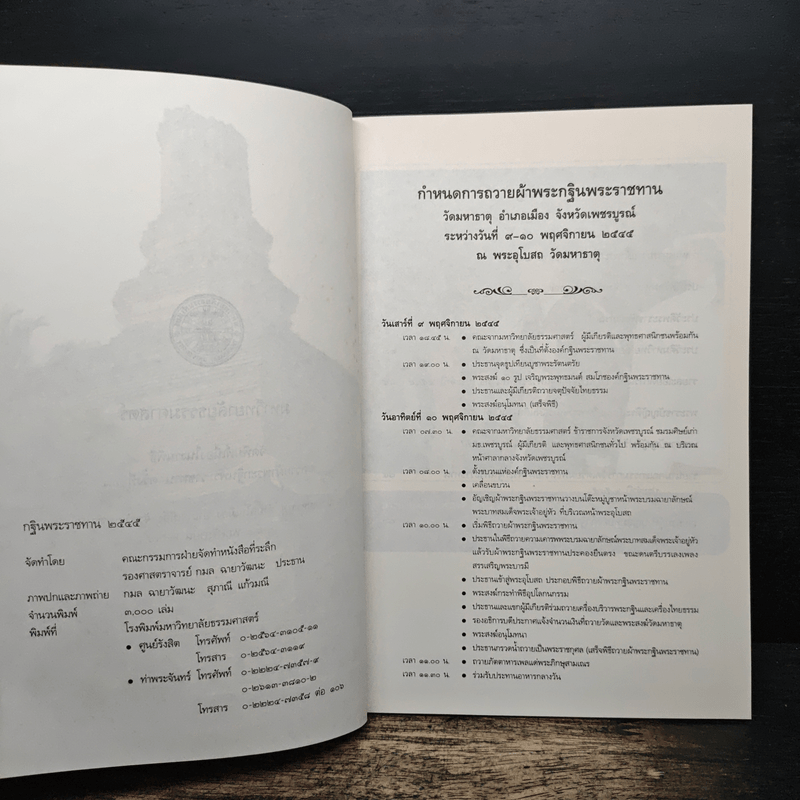 กฐินพระราชทาน มหาวิทยาลัยธรรมศาสตร์ 2545