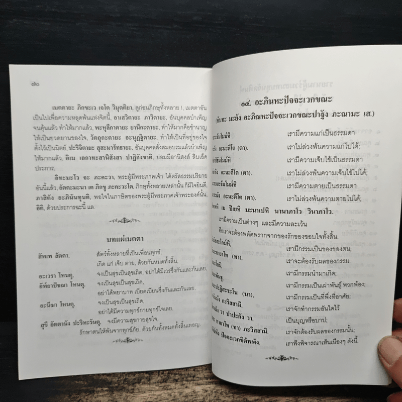 คู่มืออุบาสกอุบาสิกา บทสวดมนต์ทำวัตรเช้า-เย็น แปลไทย