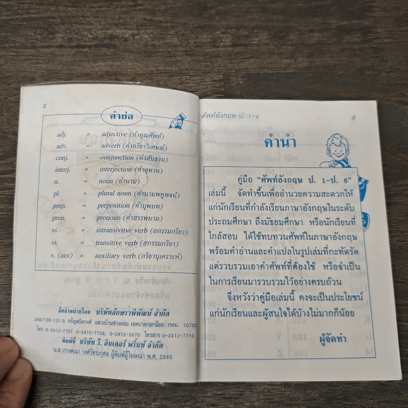 ศัพท์อังกฤษ สำหรับนักเรียน ชั้น ป.1-6