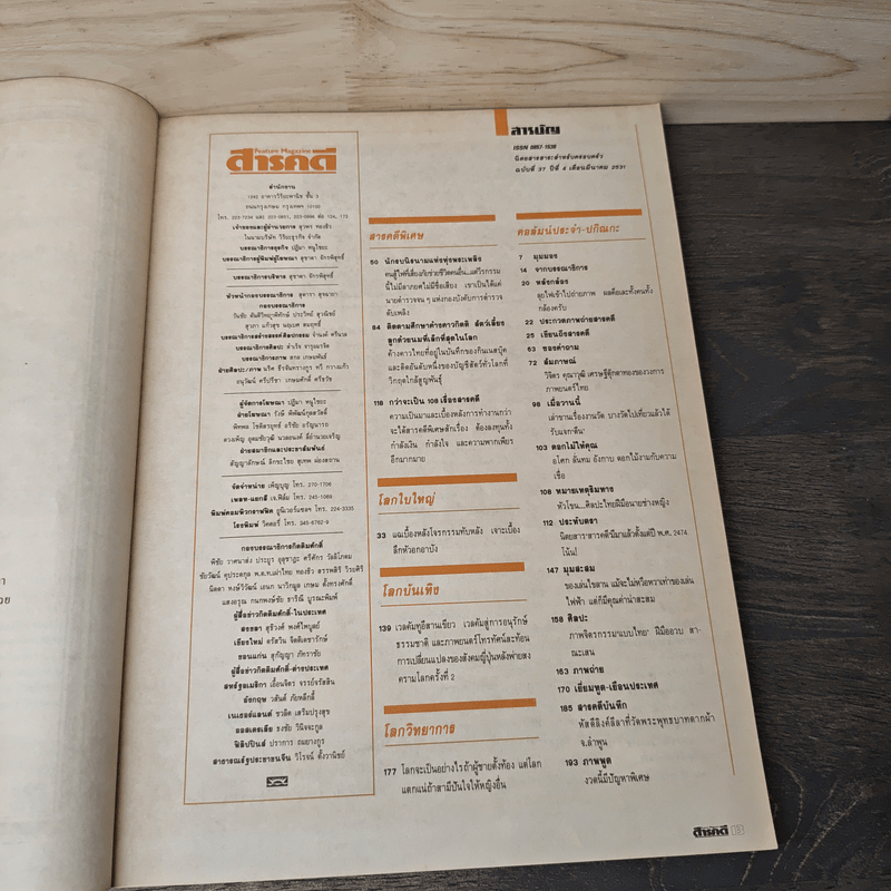 Feature Magazine สารคดี ฉบับที่ 37 ปีที่ 4 มีนาคม 2531 คนผจญเพลิง