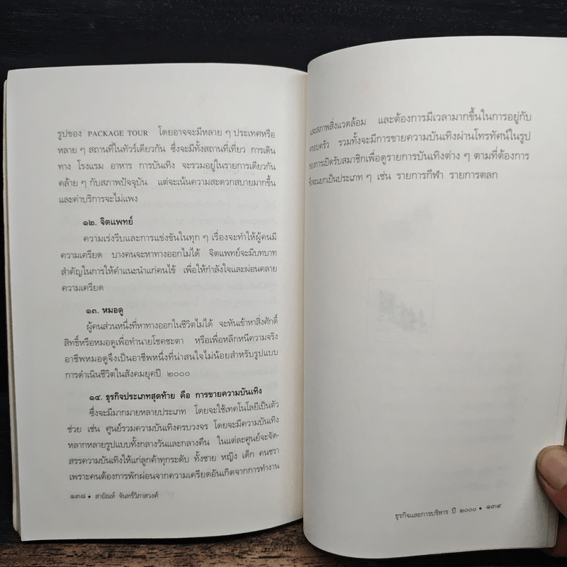 ธุรกิจและการบริหารปี 2000 - สายัณห์ จันทร์วิภาสวงศ์