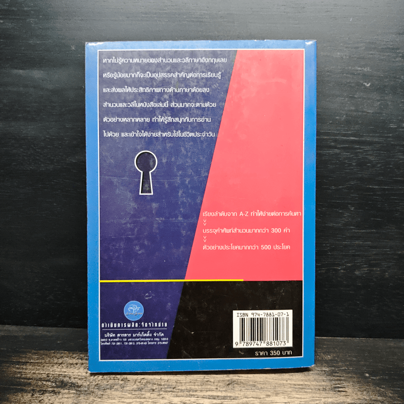 Idioms and Phrases สำนวน และวลีภาษาอังกฤษ